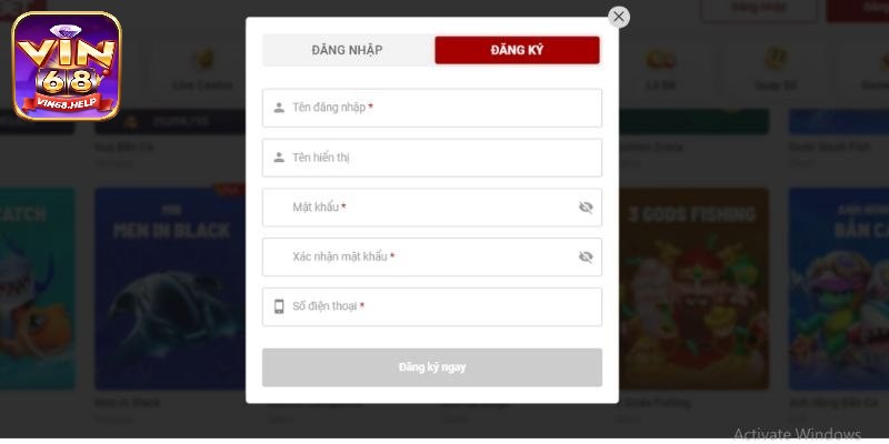 Điều kiện cần thiết khi thực hiện mở tài khoản Vin68