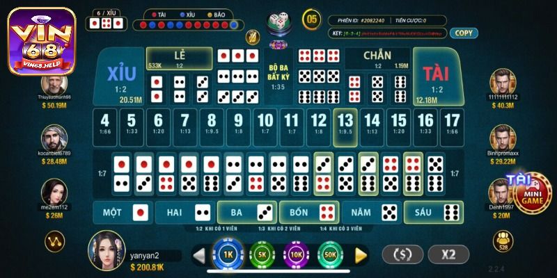 Giới thiệu game Sicbo Vin68