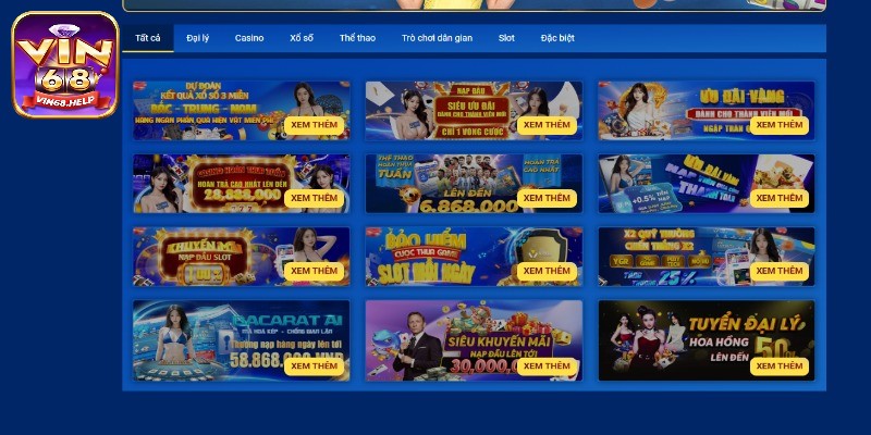 Giới thiệu về chương trình khuyến mãi Vin68