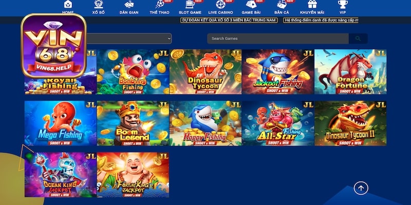 Nhiều game nhập vai săn cá tại Vin68