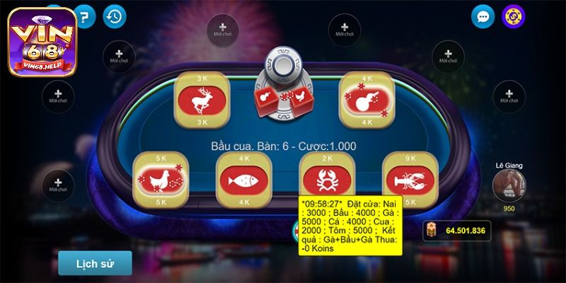 Tính năng bầu cua hấp dẫn